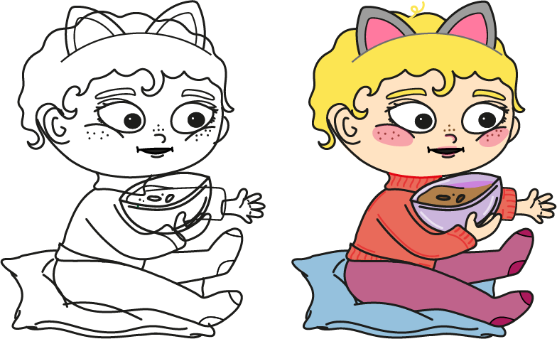 cartoon ILLUSTRATION  book cats children's book children Soup cute