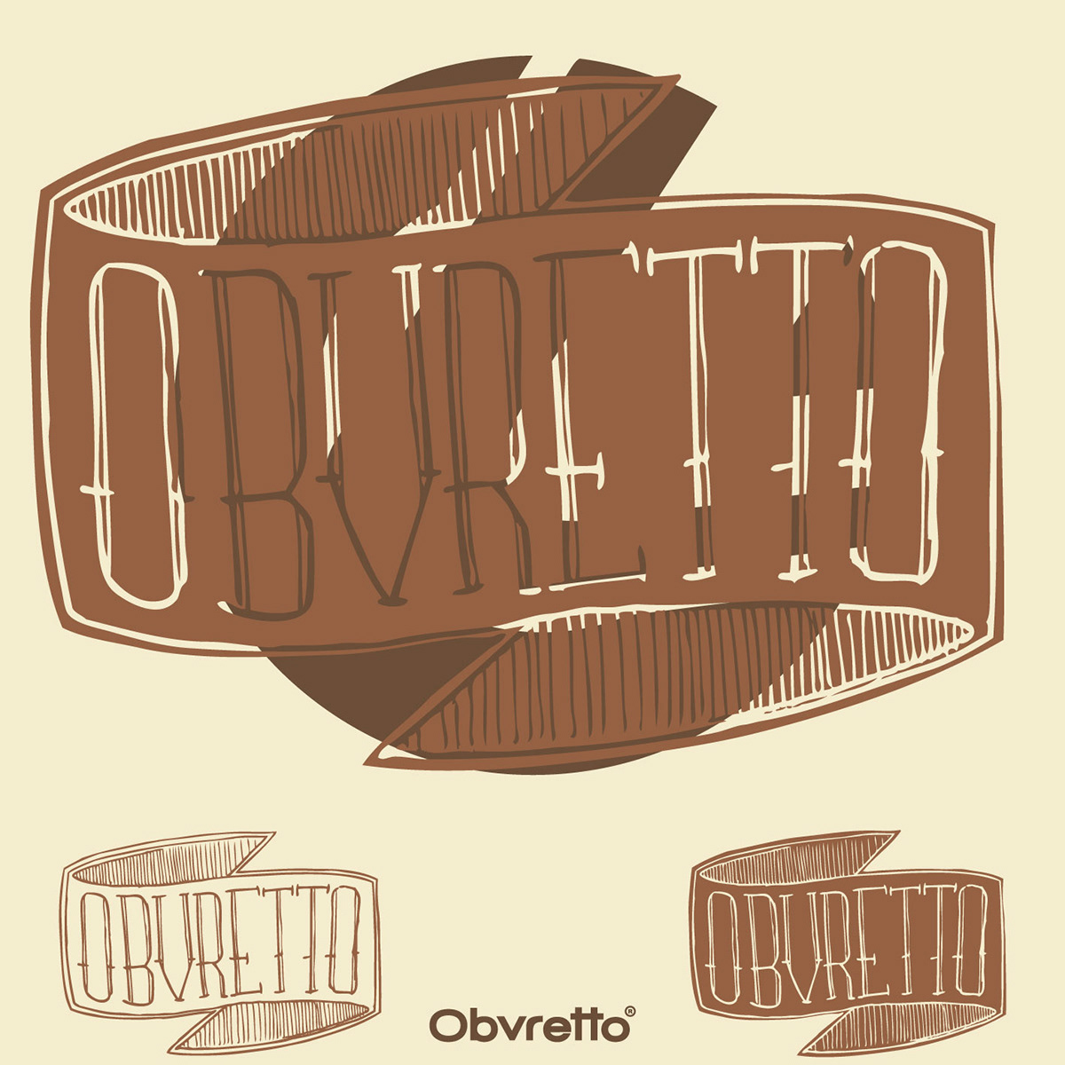 brand obvretto t-shirts design handwritting logo
