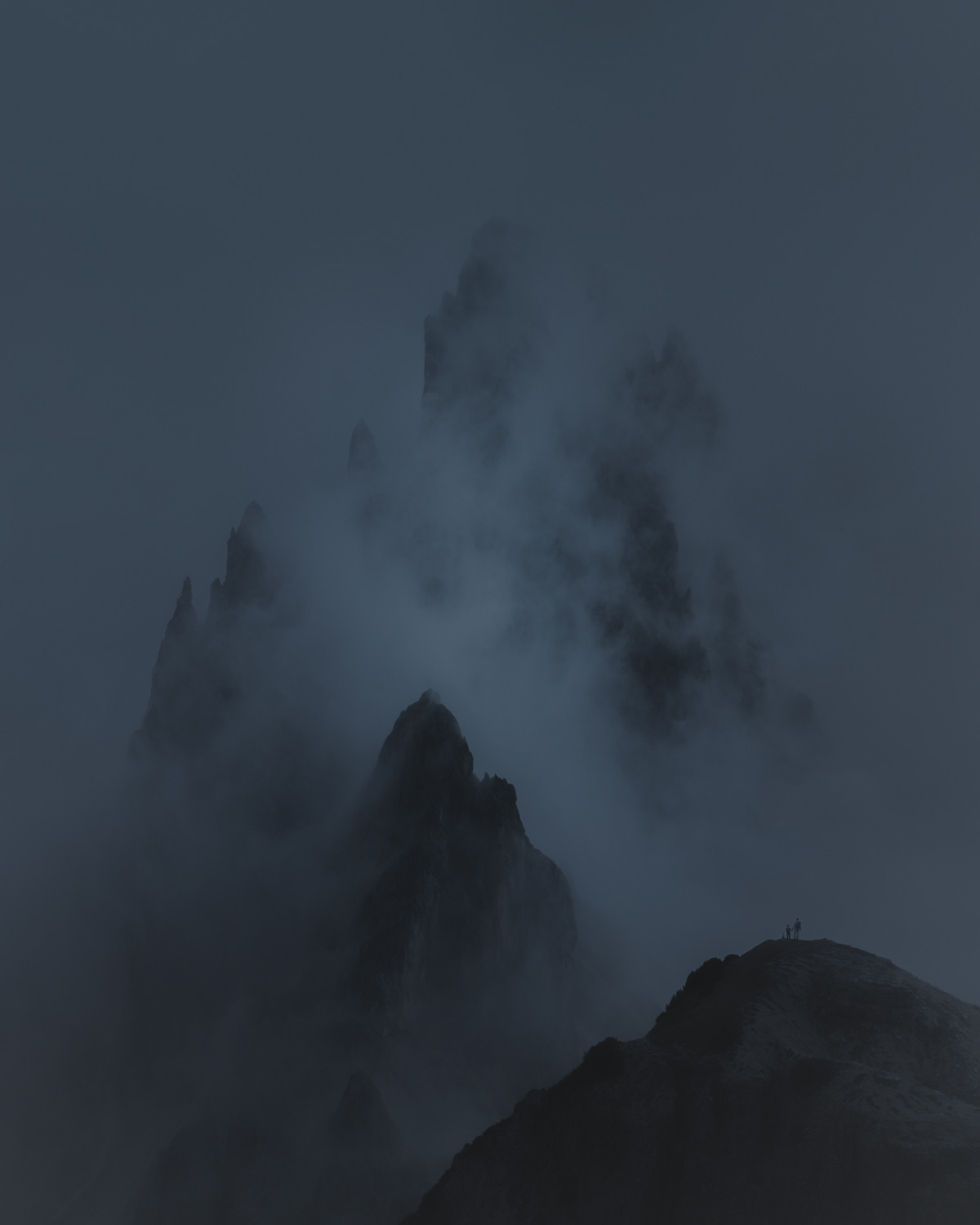alps atmospheric clouds dolomites Dolomiti mood mountains peaks Tre Cime Lavaredo Cadini di Misurina