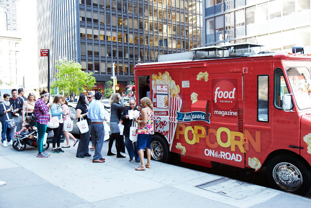 Food truck truck design popcorn Food Network Magazine nyc transportation