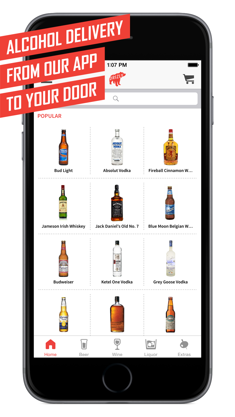 ios app drizly alcohol delivery iphone