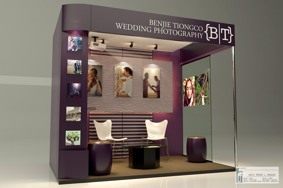 booth SketchUP projector wall photoshop AutoCAD