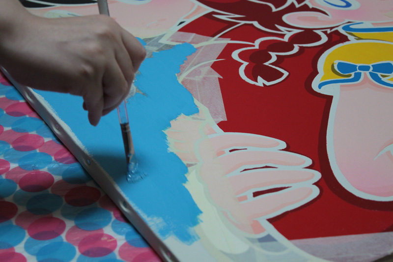 canvas Acrylic paint Liquitex making japan