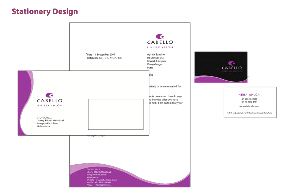 Corporate Identity re-branding Identity Design brand salon stationery design Logo Design