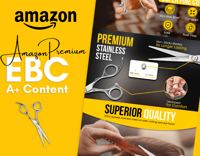 scissors Amazon EBC Design ebc amazon EBC IMAGES EBC A+ Content Amazon Listing enhanced brand content scissor