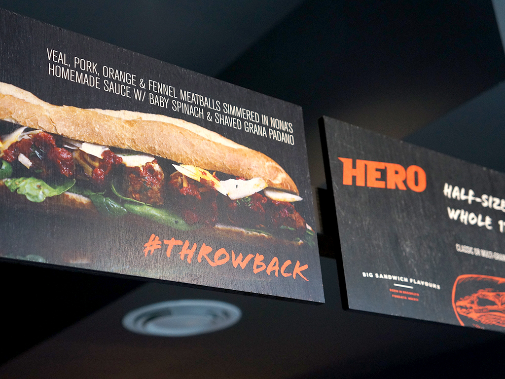 Hero Subs food branding Melbourne RMIT eatery sub sandwiches