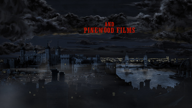 Adobe Portfolio title sequence  mattepainting  london  dark  night  tower  st pauls  thames  Feature Film