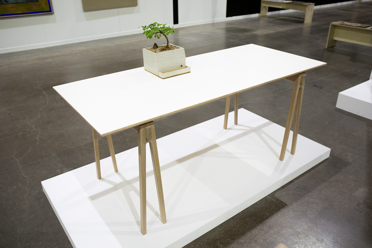 woodworking furniture design  table oak laminate sawhorse Joinery Minimalism