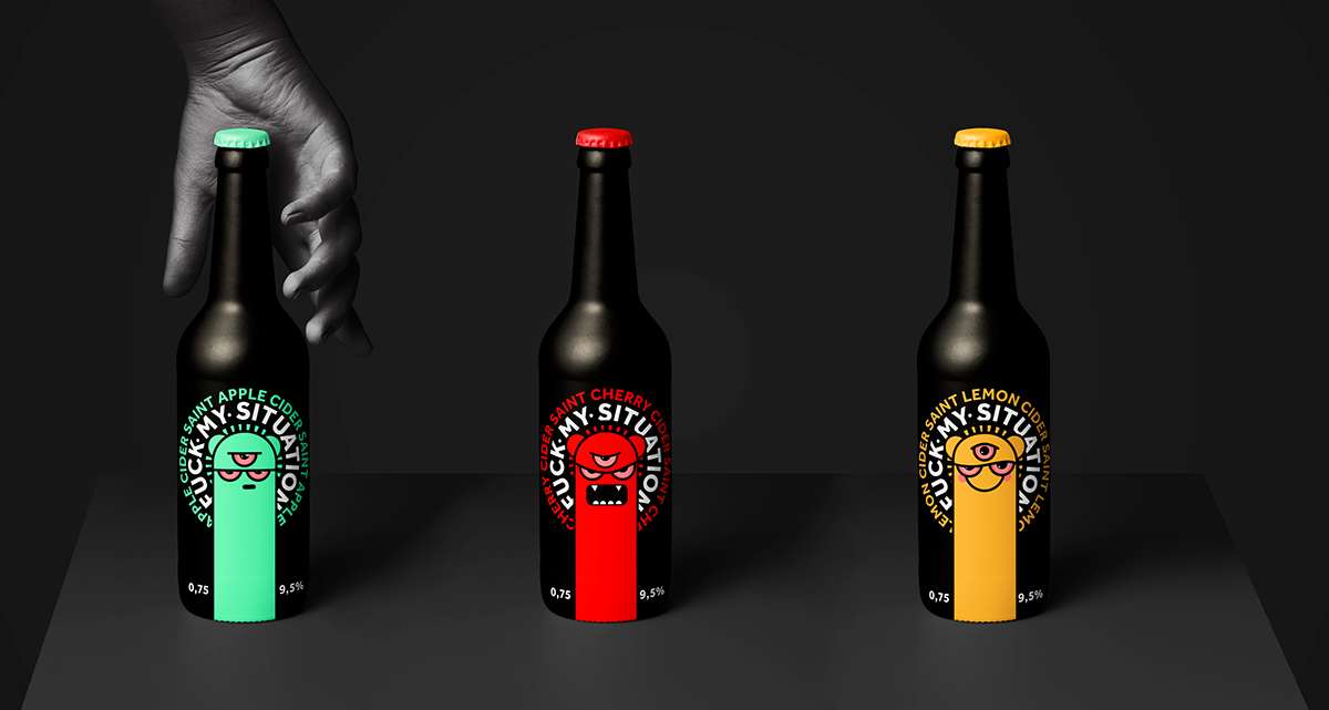 alcohol glass Packaging beer concept Character emotion