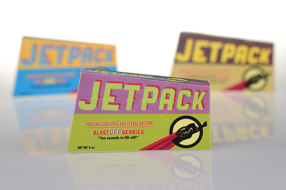 product & packaging Cereal jet pack