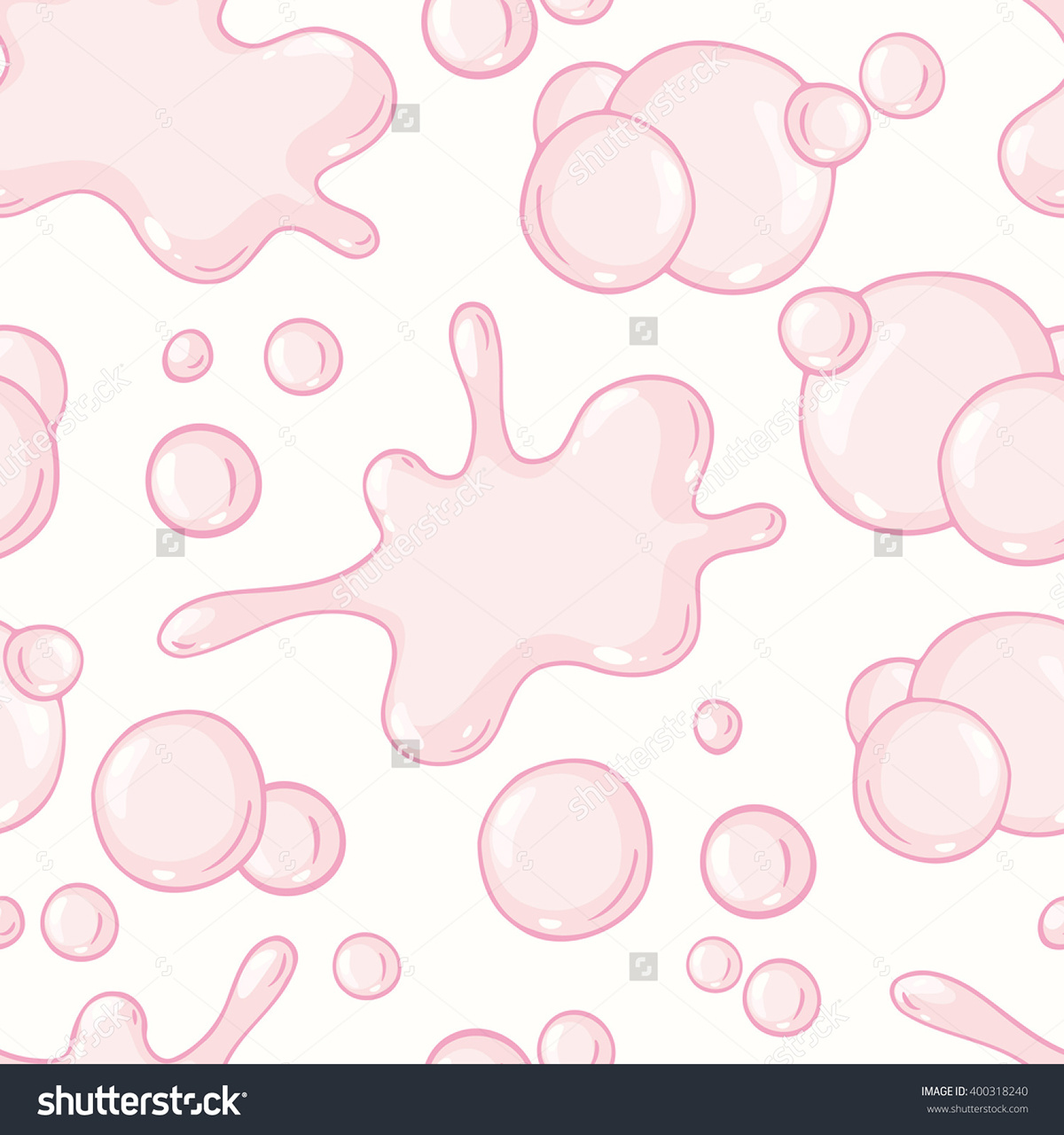bubble gum hand drawn pink strawberry banana Fruit mint package pattern seamless vector Food  line art cute