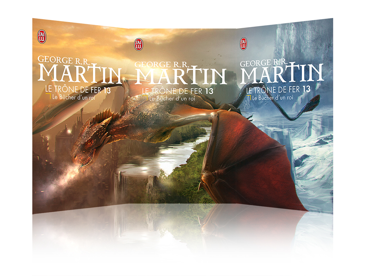 Game of Thrones geoge rr martin trone de fer bucher roi book cover johann goutard graphaddict