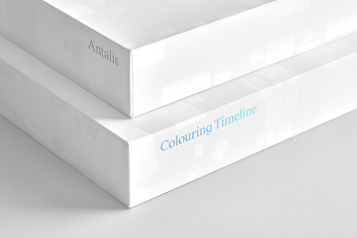 Toby Ng Toby Ng Design colouring timeline Antalis White life time paper colour