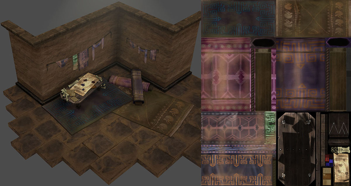 environment art props PSP Vita ps3 game 3D Modelling