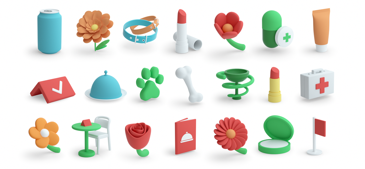 3D icon design  icons ILLUSTRATION  set