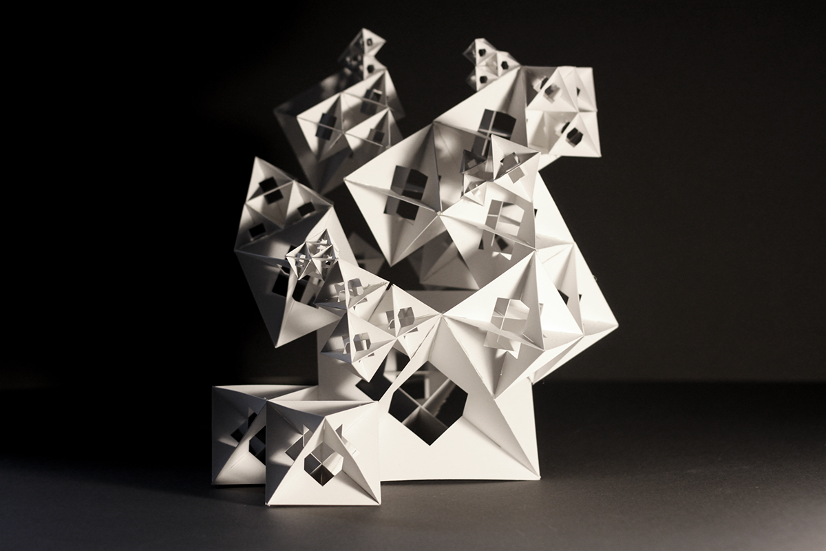 Space  fractal geometric abstract Gareth Jones Minimalism paper