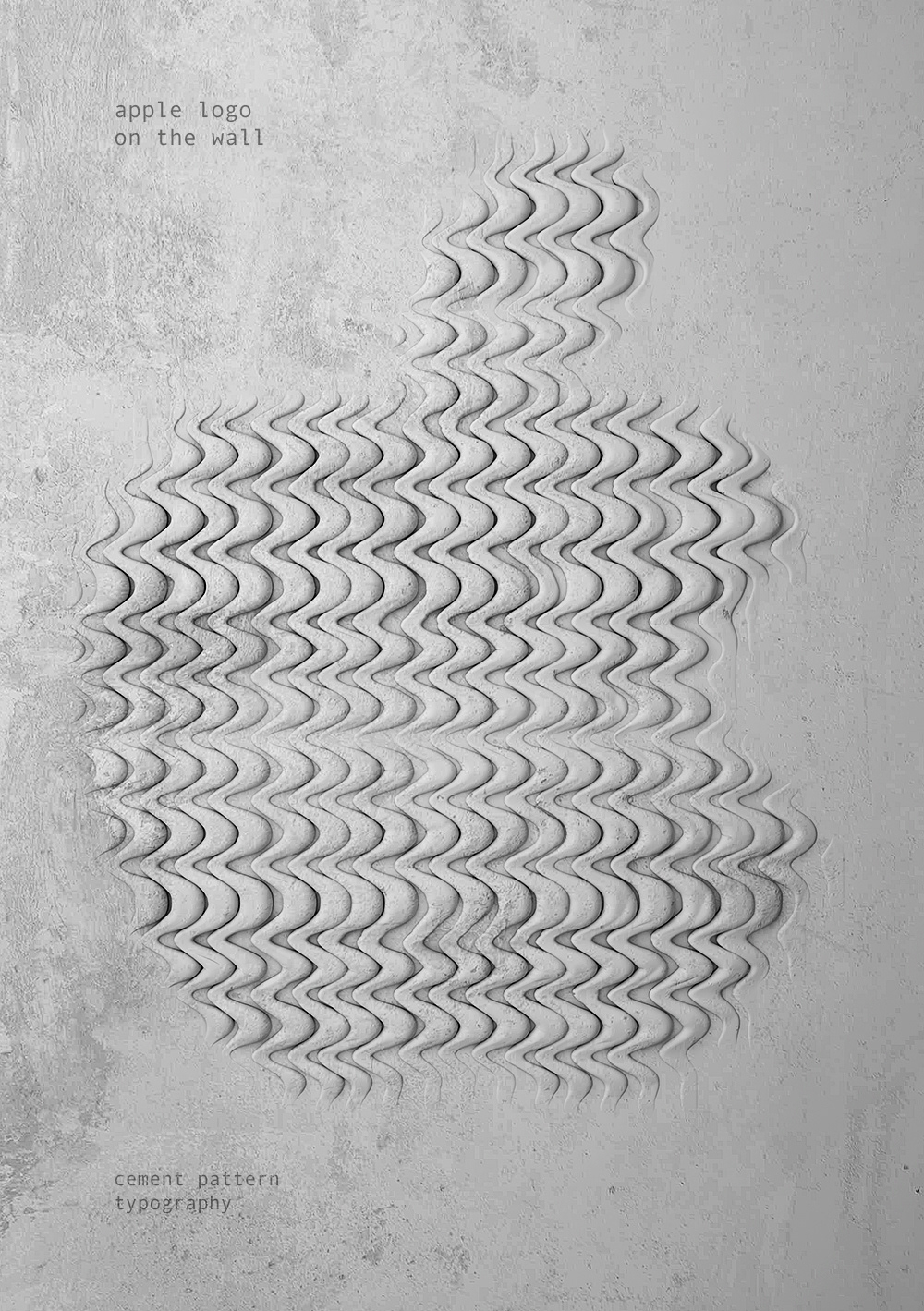 3D 3DType concrete experimental Experimental Typography pattern typography   wall logo