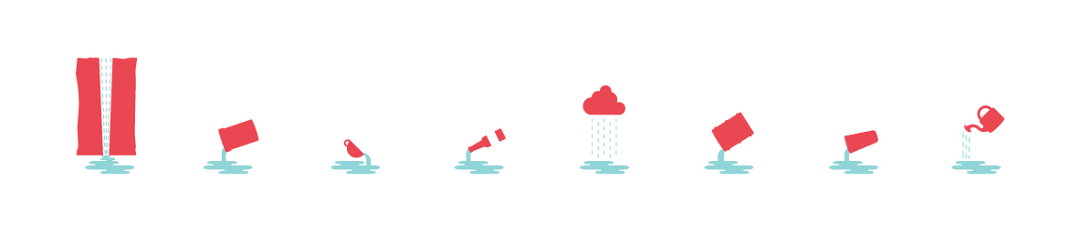 cup spill Icon pictogram Fun bright water water fall rain cloud