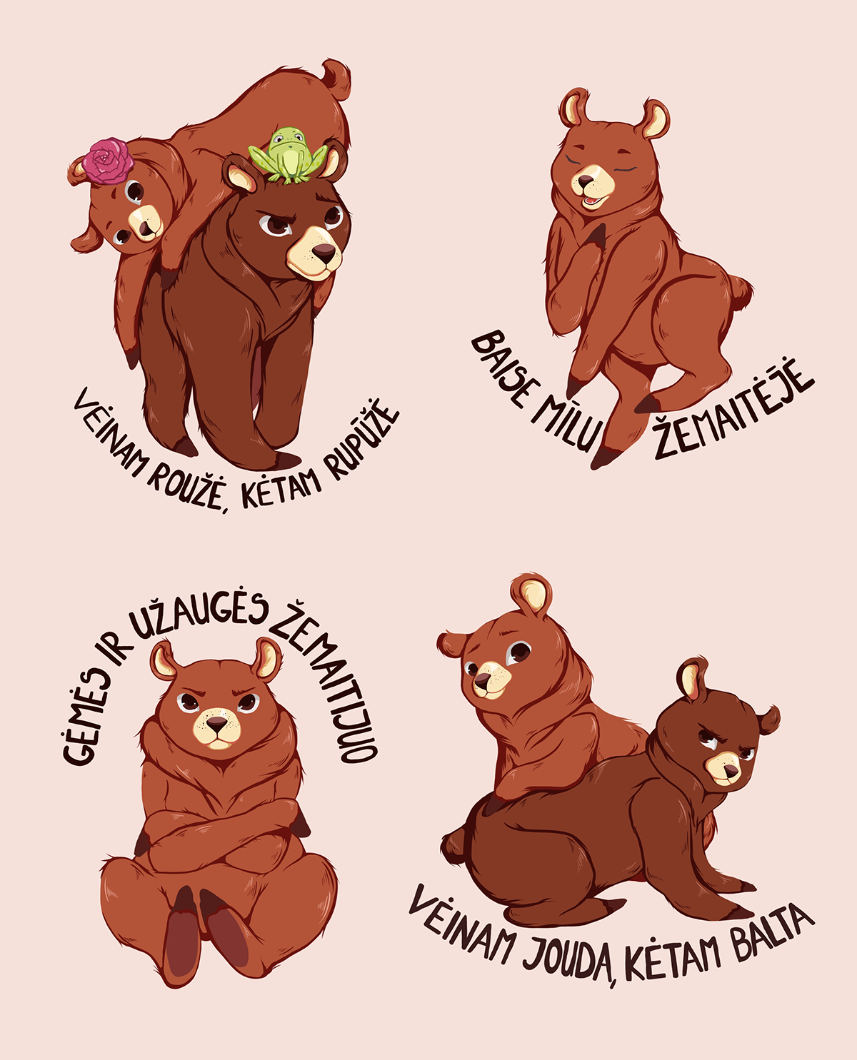 bears Character cute pale lithuania Zemaitija phrases