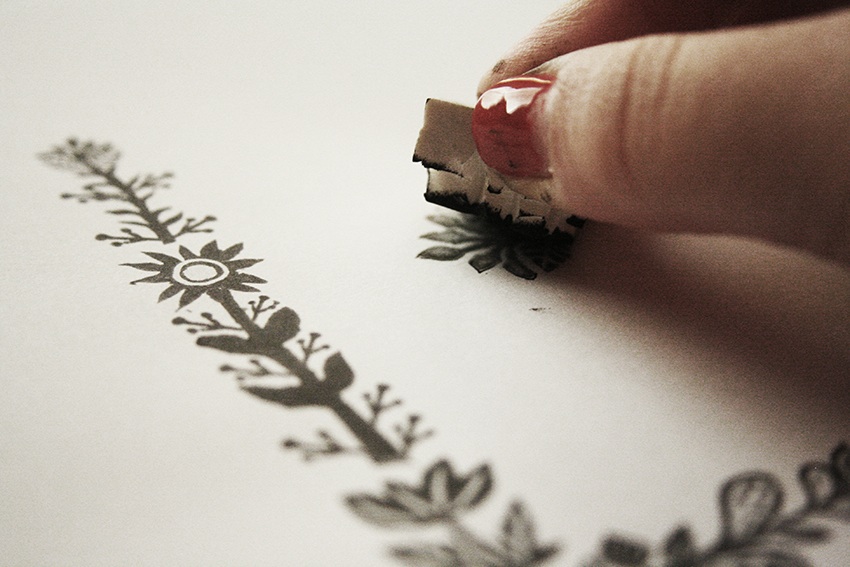 type letter alphabet stamp handmade handdrawn inspire Black&white Nature floral Flora flower leaf font