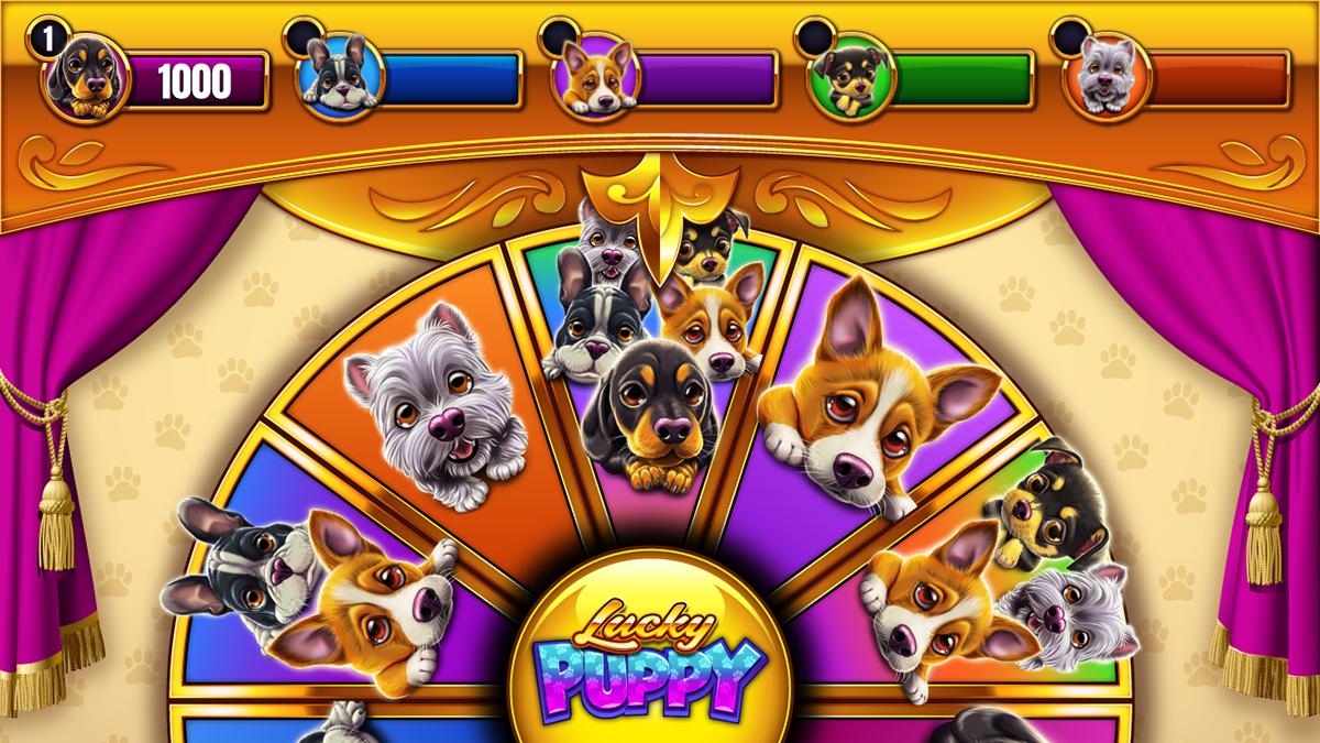 slot games casino video slots ILLUSTRATION  puppies dogs