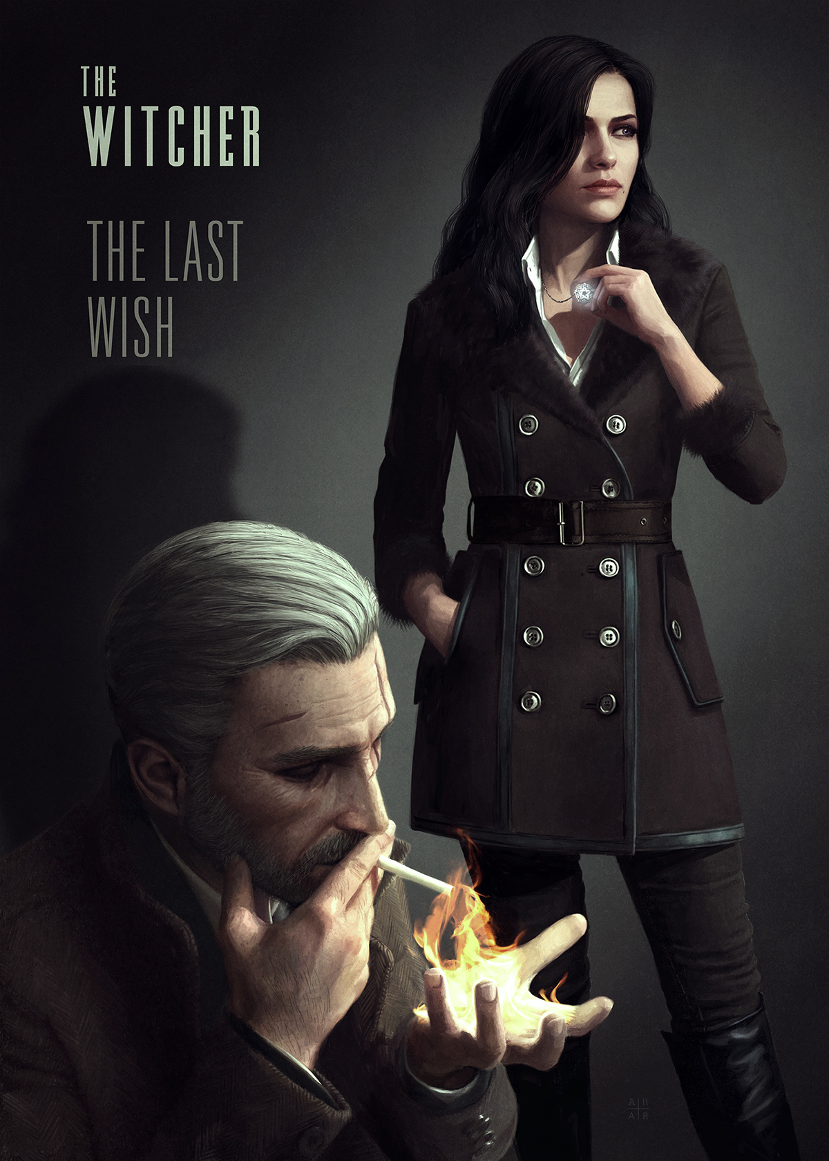 witcher the Triss Merigold yennefer ciri geralt rivia CDProjektRed Gaming noir poster detective Investigator