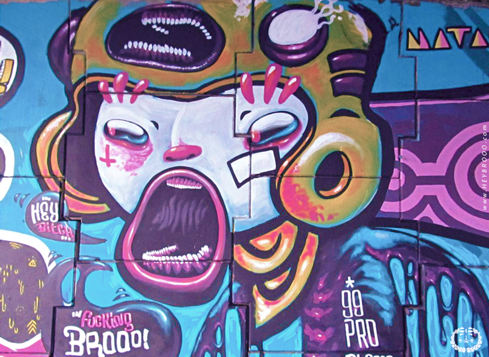 hey bro  hey  bro  street art wall Mural mateo aguirre arte urbano colombia guareo