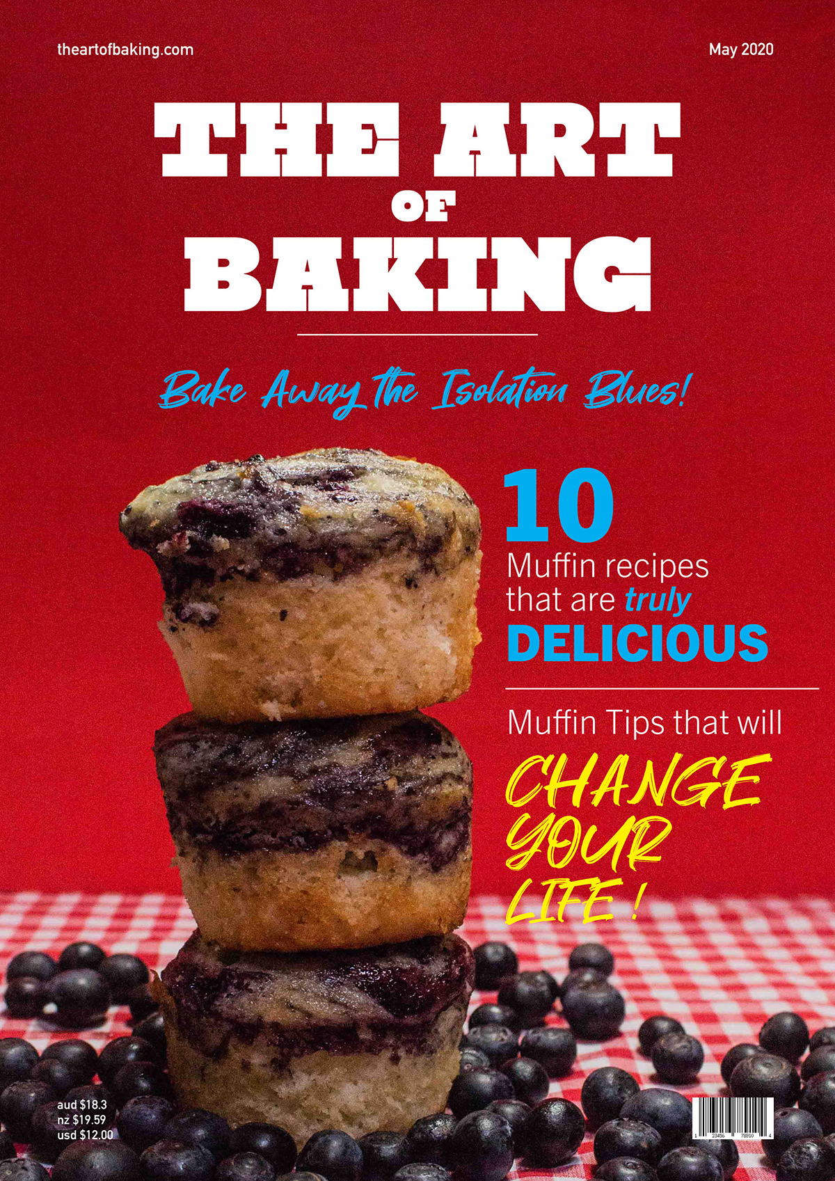 baking blueberrymuffins cooking design graphicdesign magazine muffins
