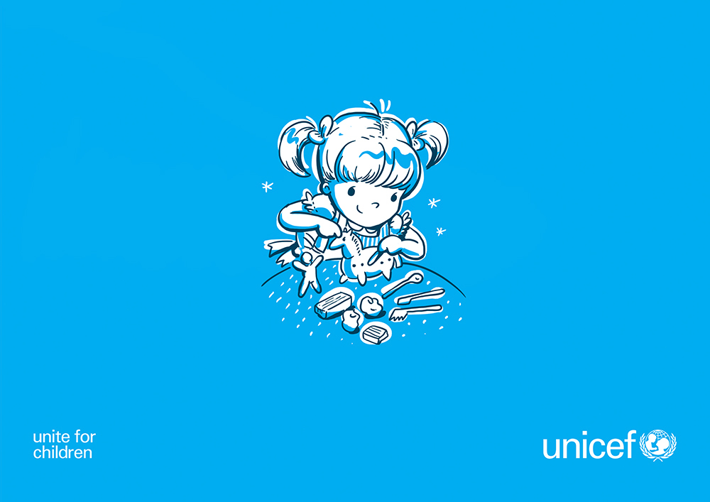 UNICEF United Nations Children's Fund flag full screen background, silk  farbric, close up waving in the wind Stock Photo - Alamy