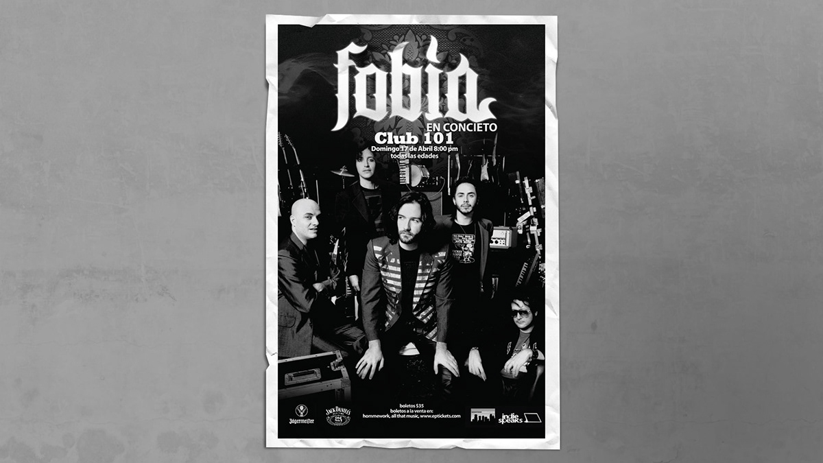 fobia cartel poster concert indiea speaks