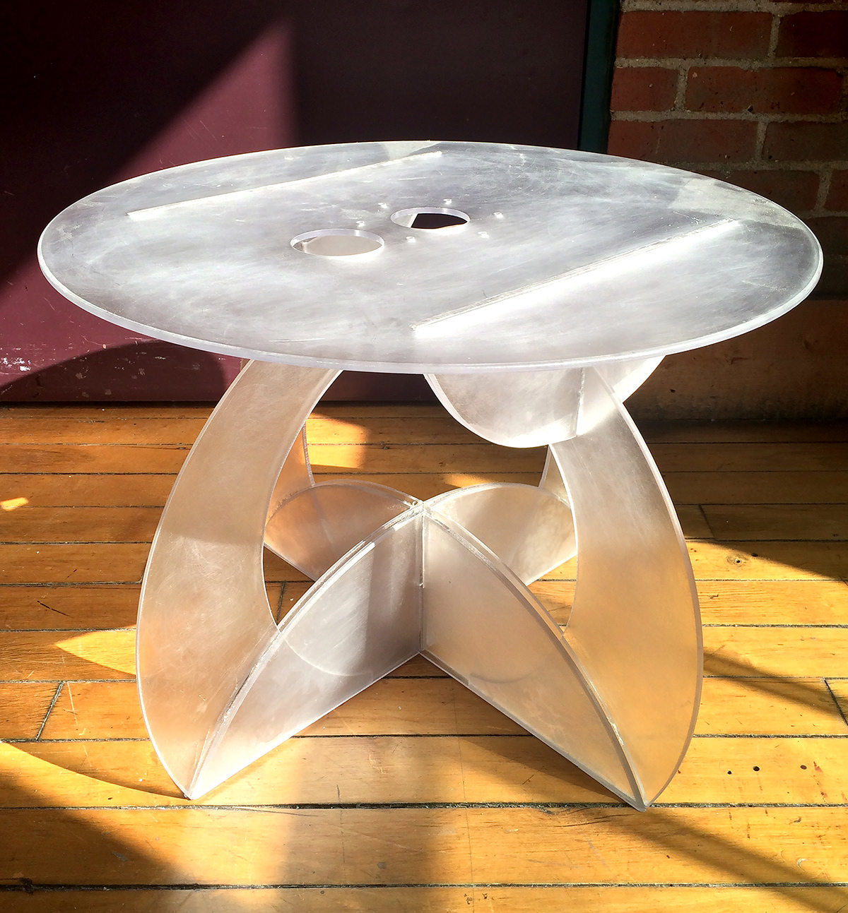 recycling upcycling acrylic table
