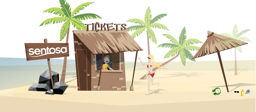tourism singapore industry Character infographic beach occupation job bartender restaurant resort hotel building map Icon