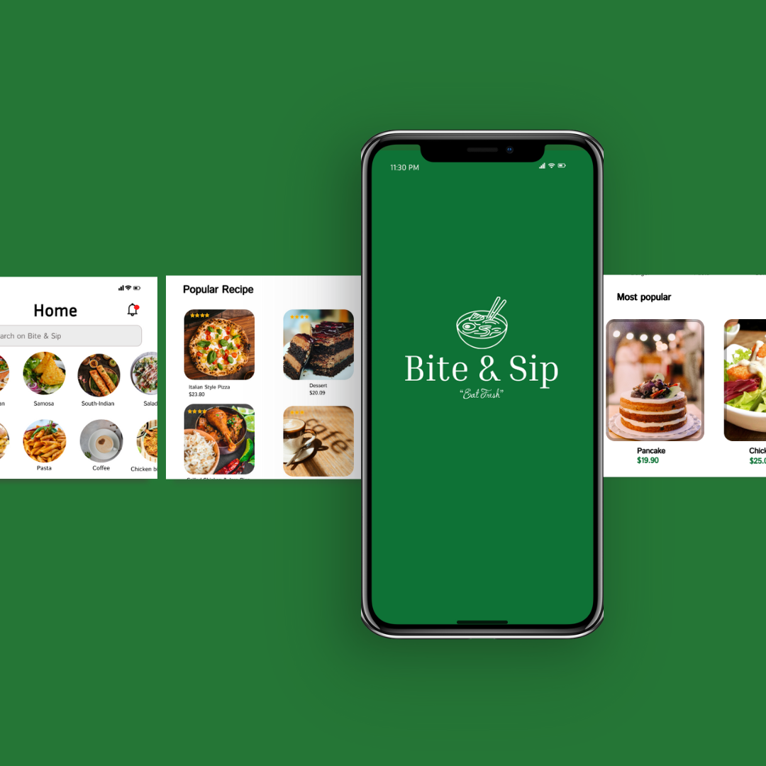 UI/UX Figma Logo Design branding  Food  restaurant menu app design mobile