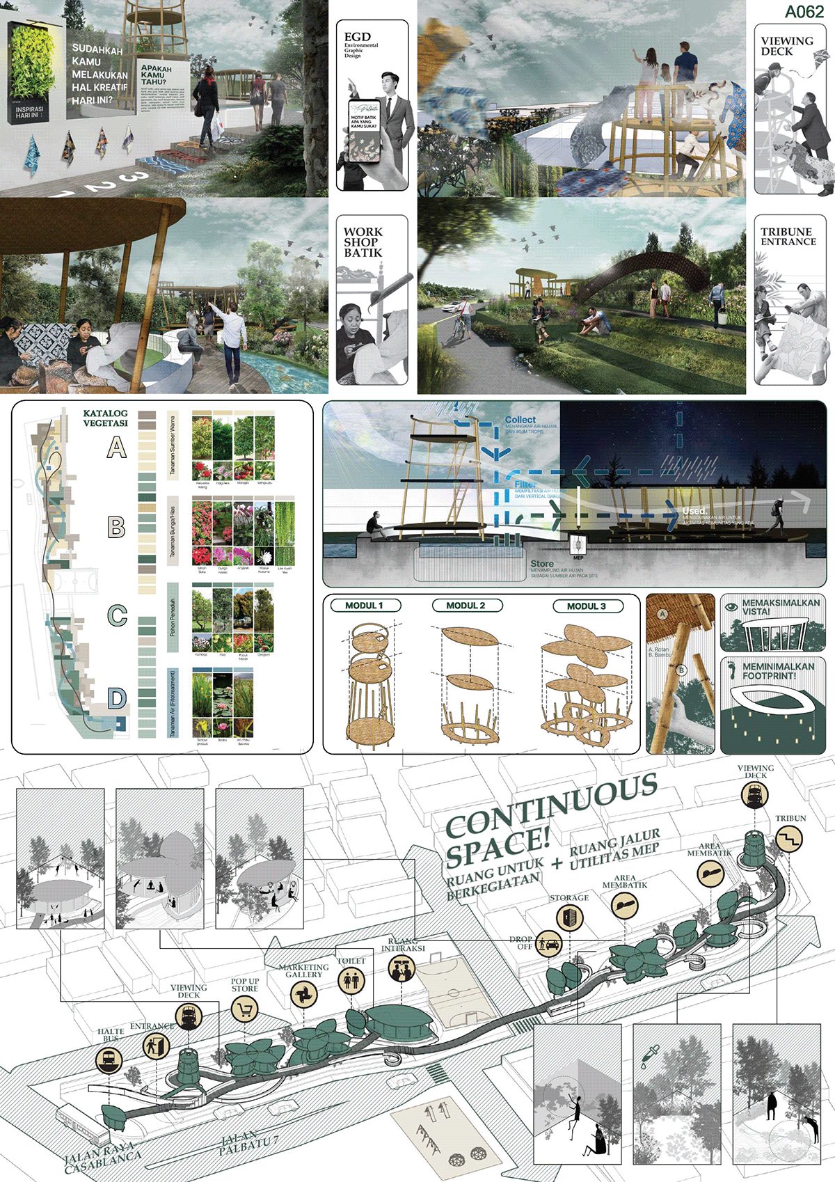 architectural design architecture batik Competition gallery jakarta Landscape Landscape Design permaculture public space