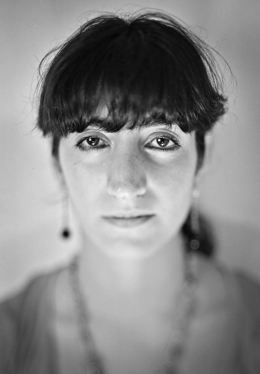 portrait face look eyes analog black and white