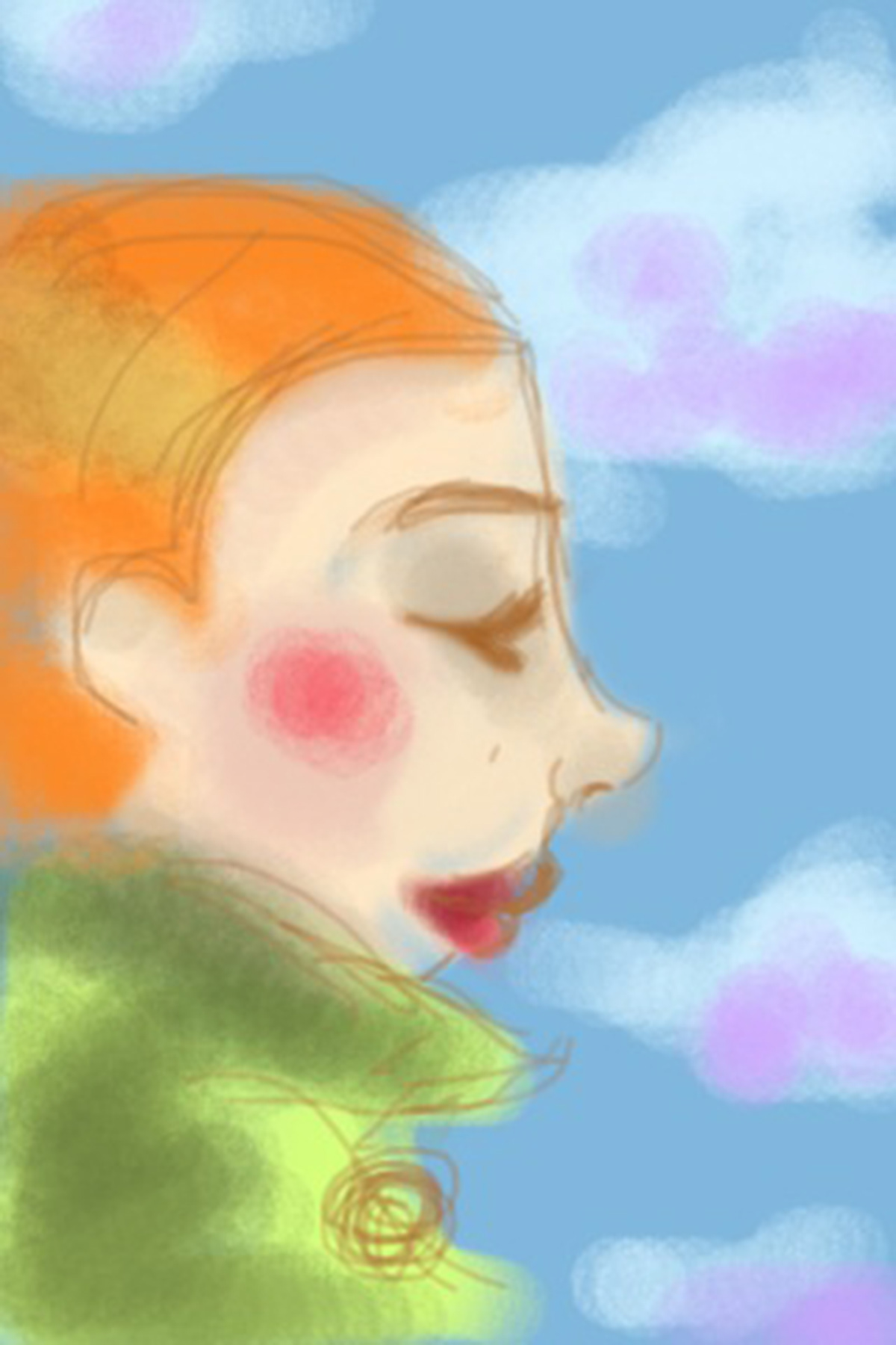 drawn with the Iphone App Brushes