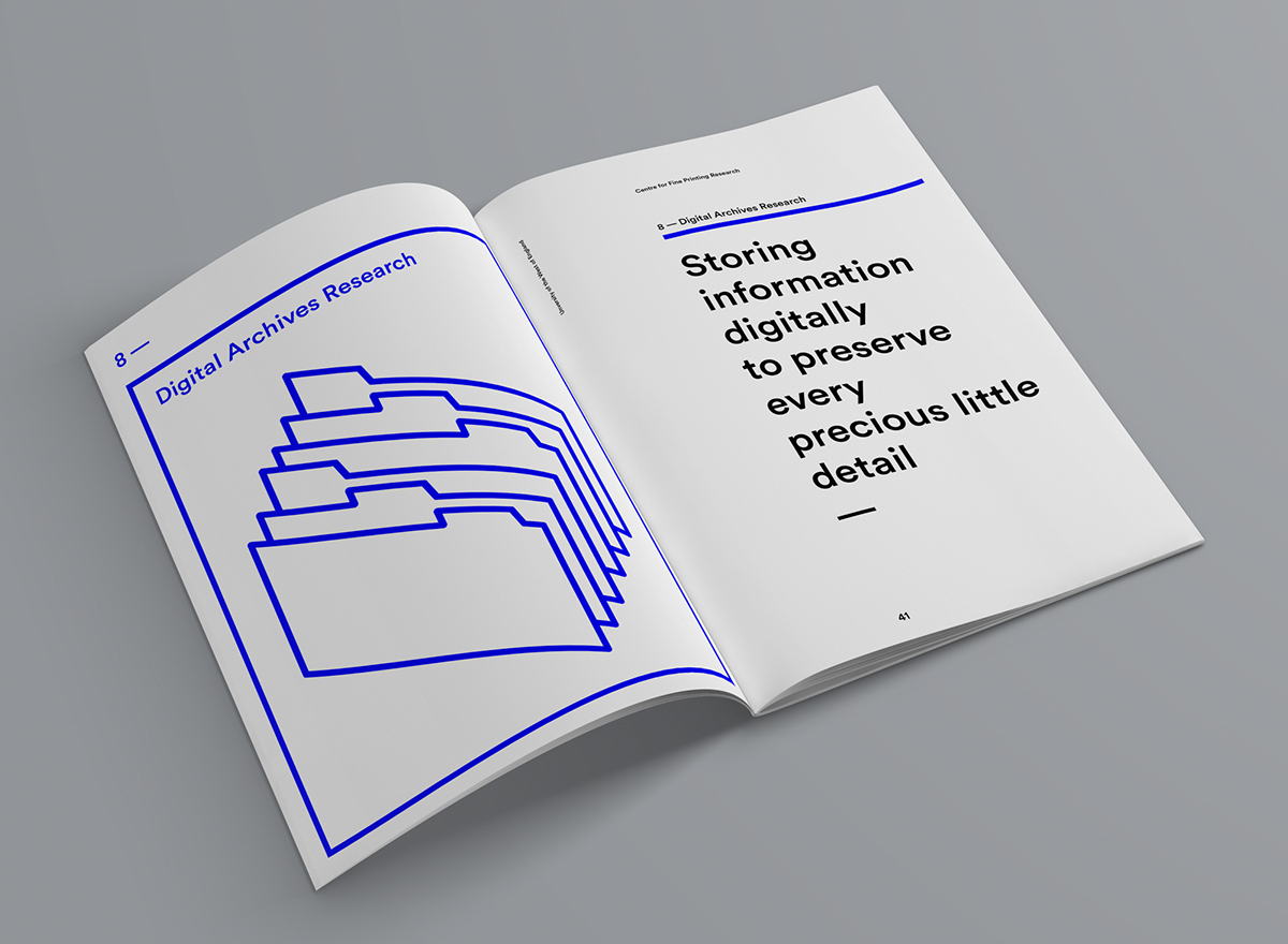 box centre Printing design fine research Booklet icons pictographs family a5 a6 a4 din Formats