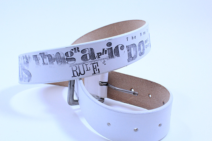 graphic  design  belt type  typography