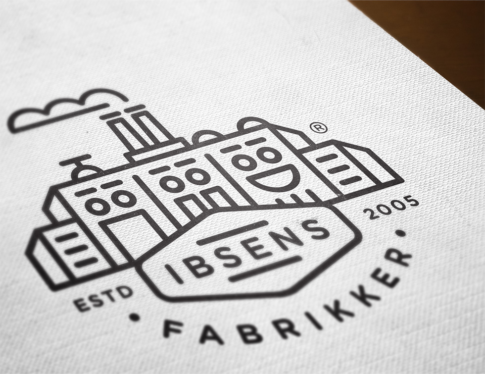 Ibsens Fabrikker identity stationary business card visual identity logo brand