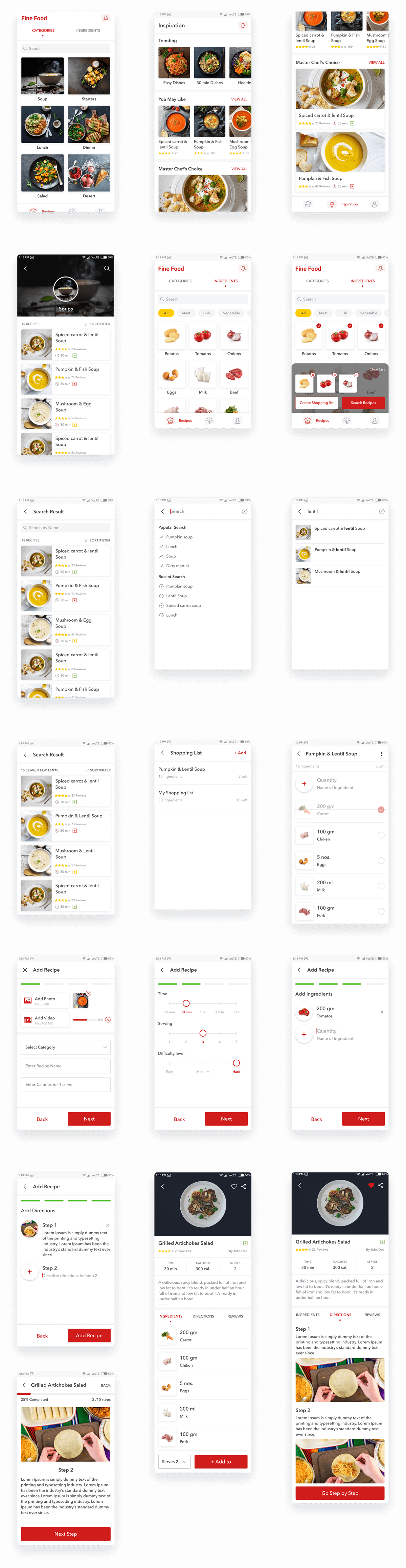 recipe Food  food delivery food menu UIUX design recipe app Android App