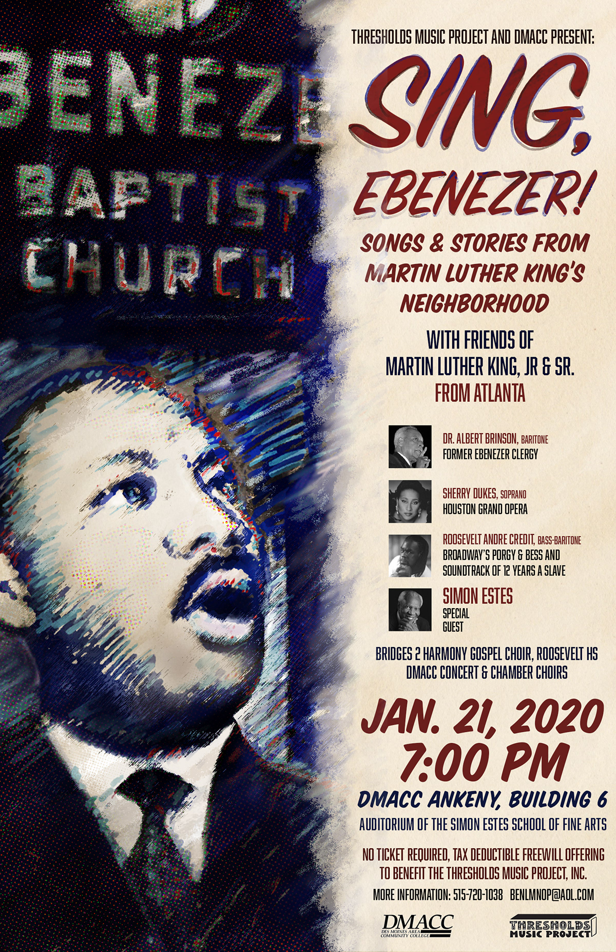 Martin Luther King poster Event Poster retro illustration