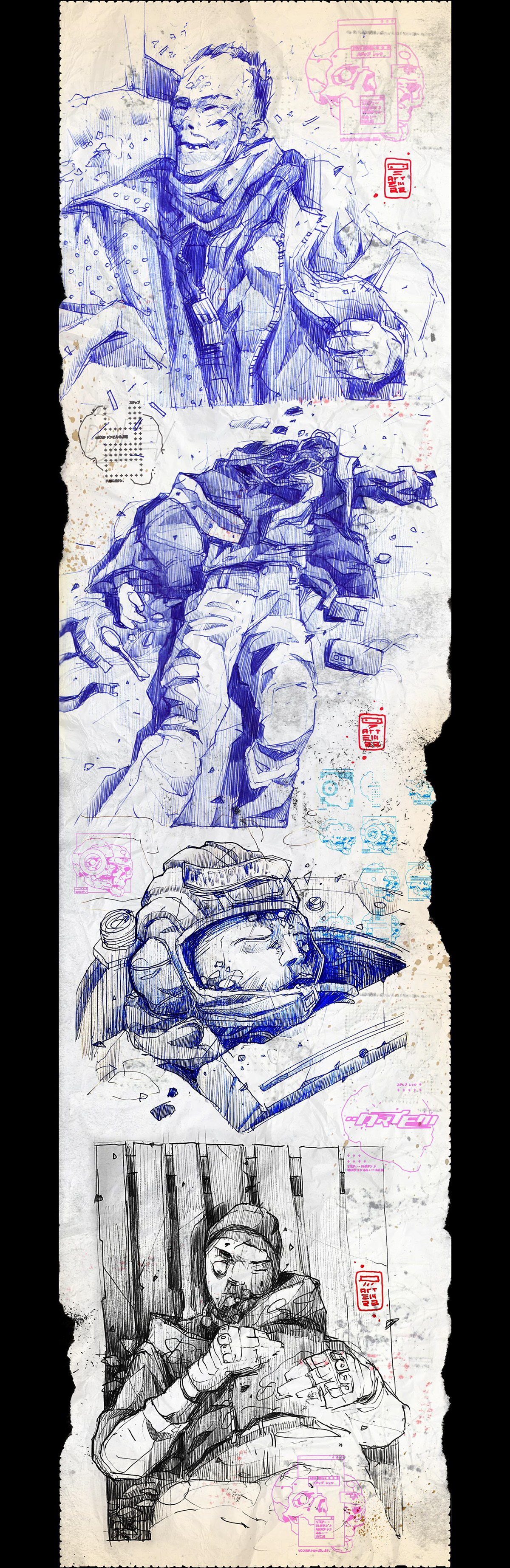 crime Military murder portrait sketch sketchbook War