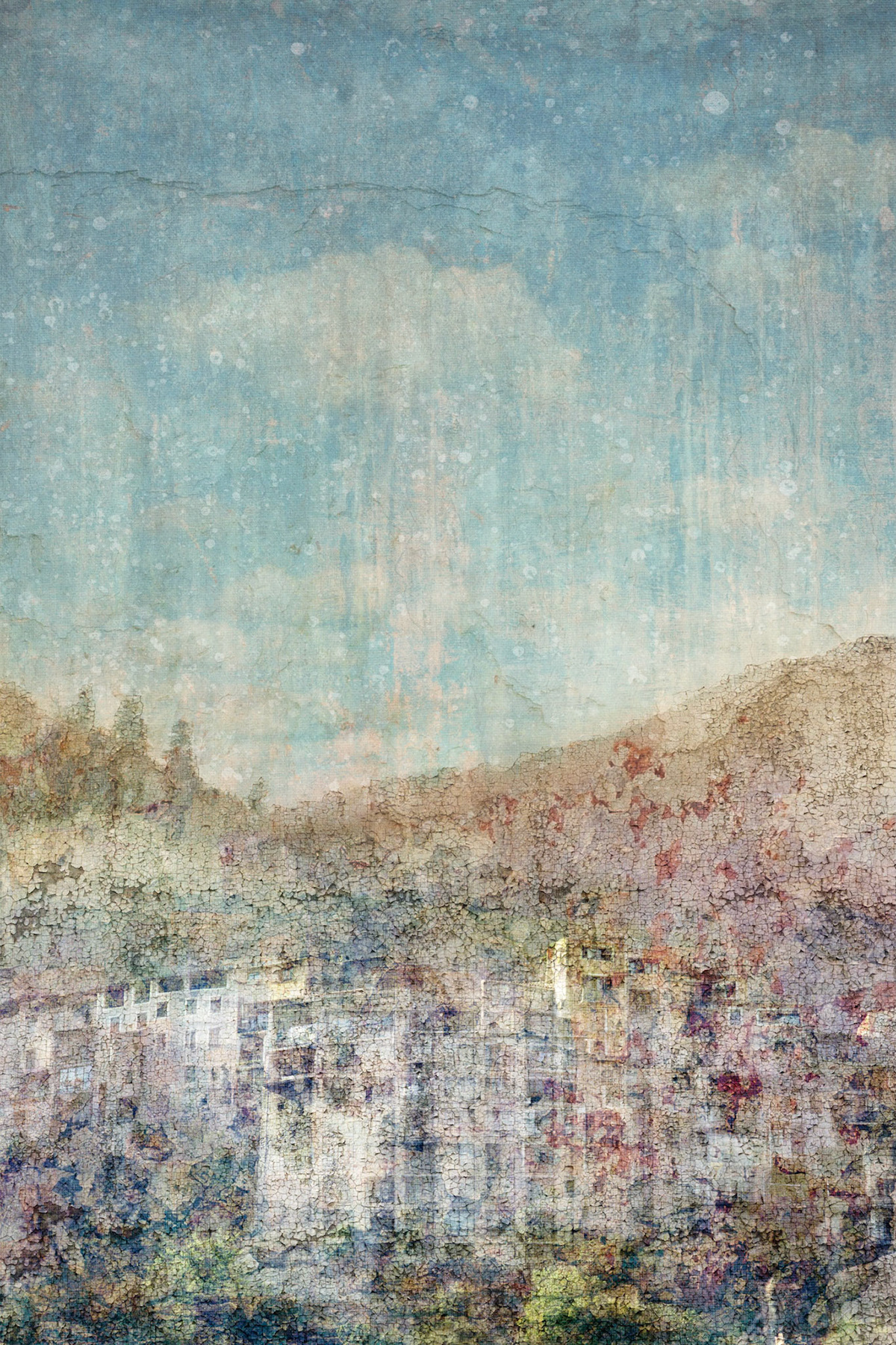 Emergent Landscape No. 1, 2010, digital collage, 25" x 38"