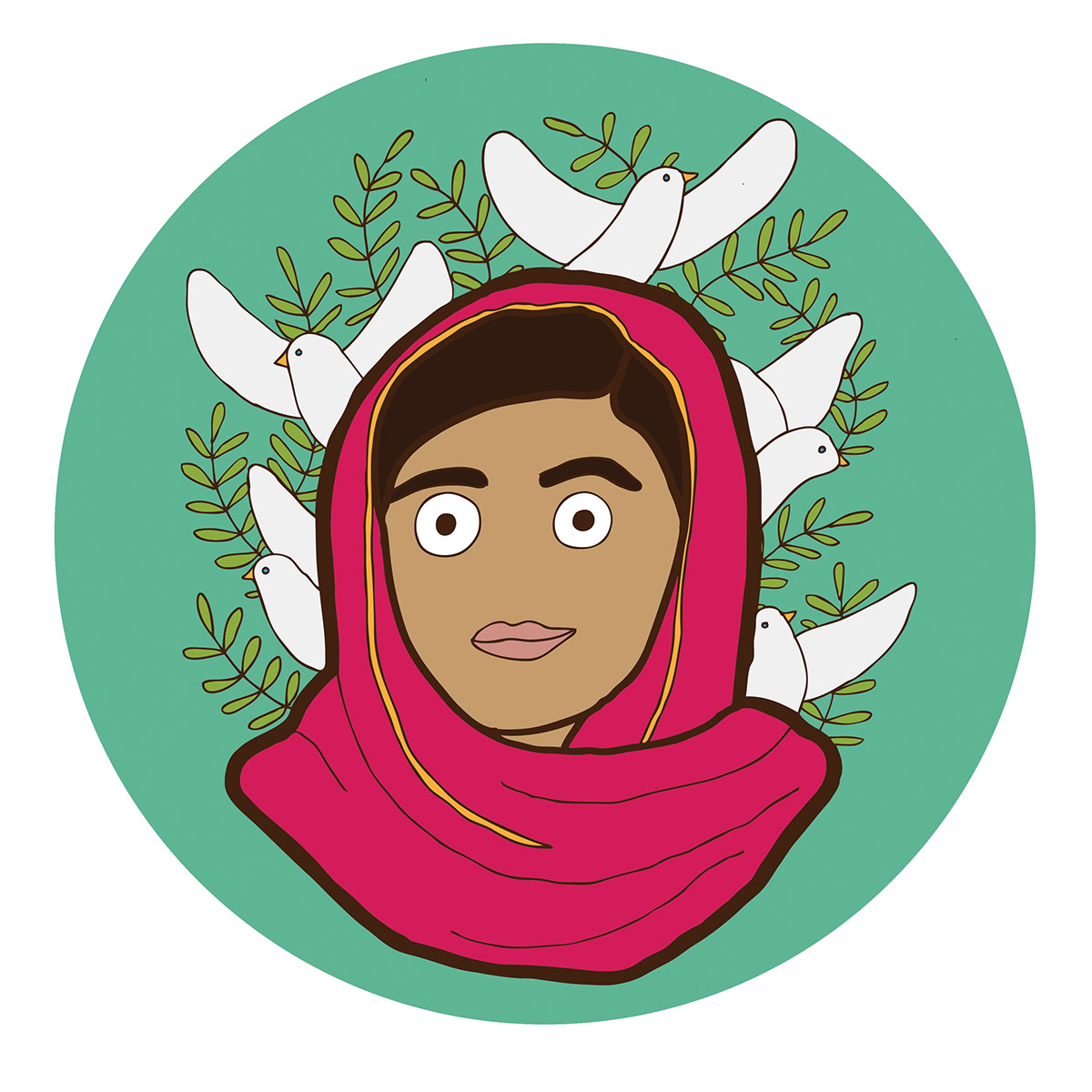malala yousafzai winner of the Nobel Peace Prize.