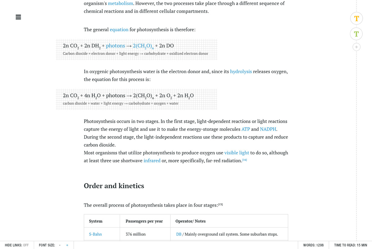Wikipedia clean White text typographylayout design Interface concept typo
