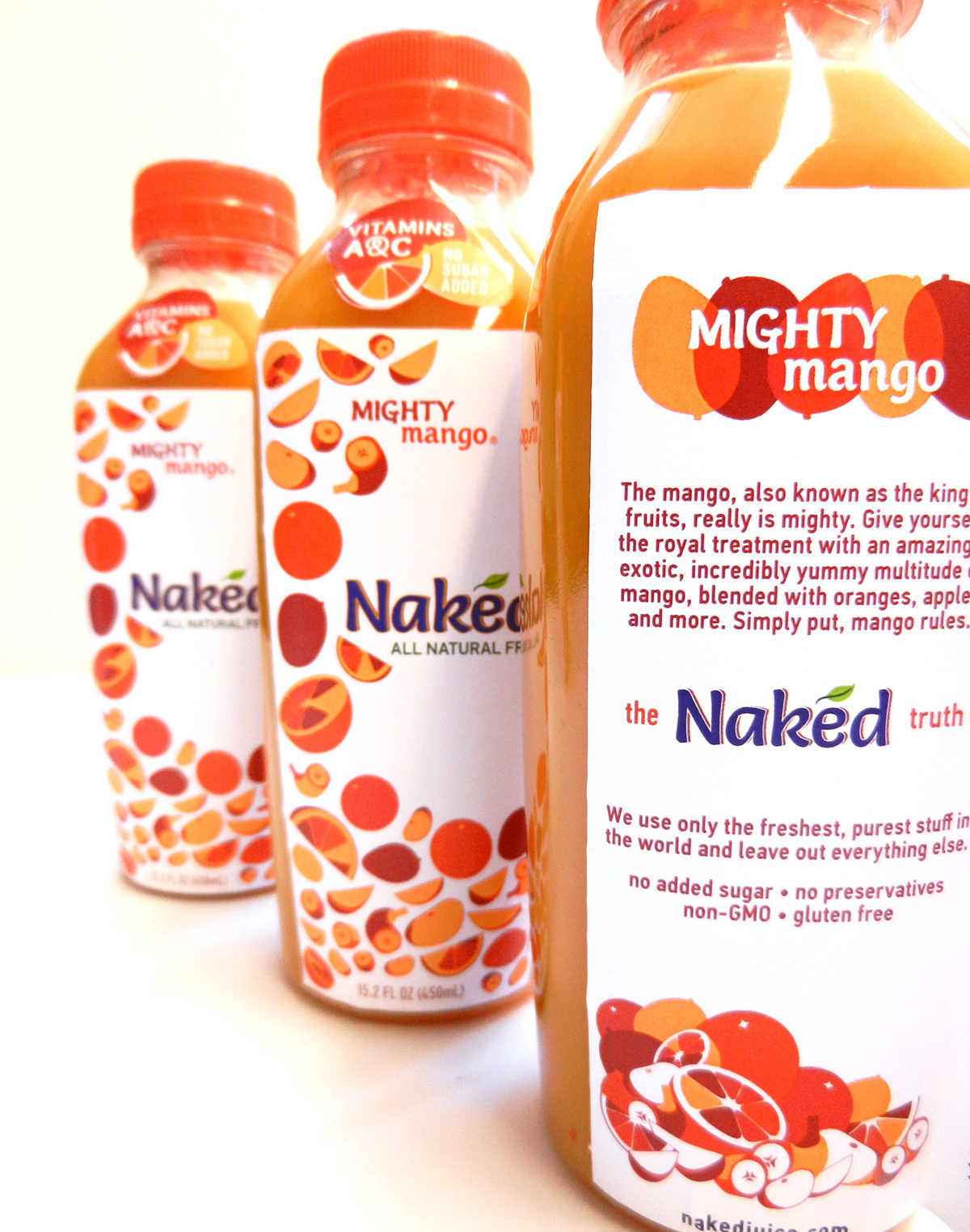 juice naked bottle Fruit Mango orange drink beverage