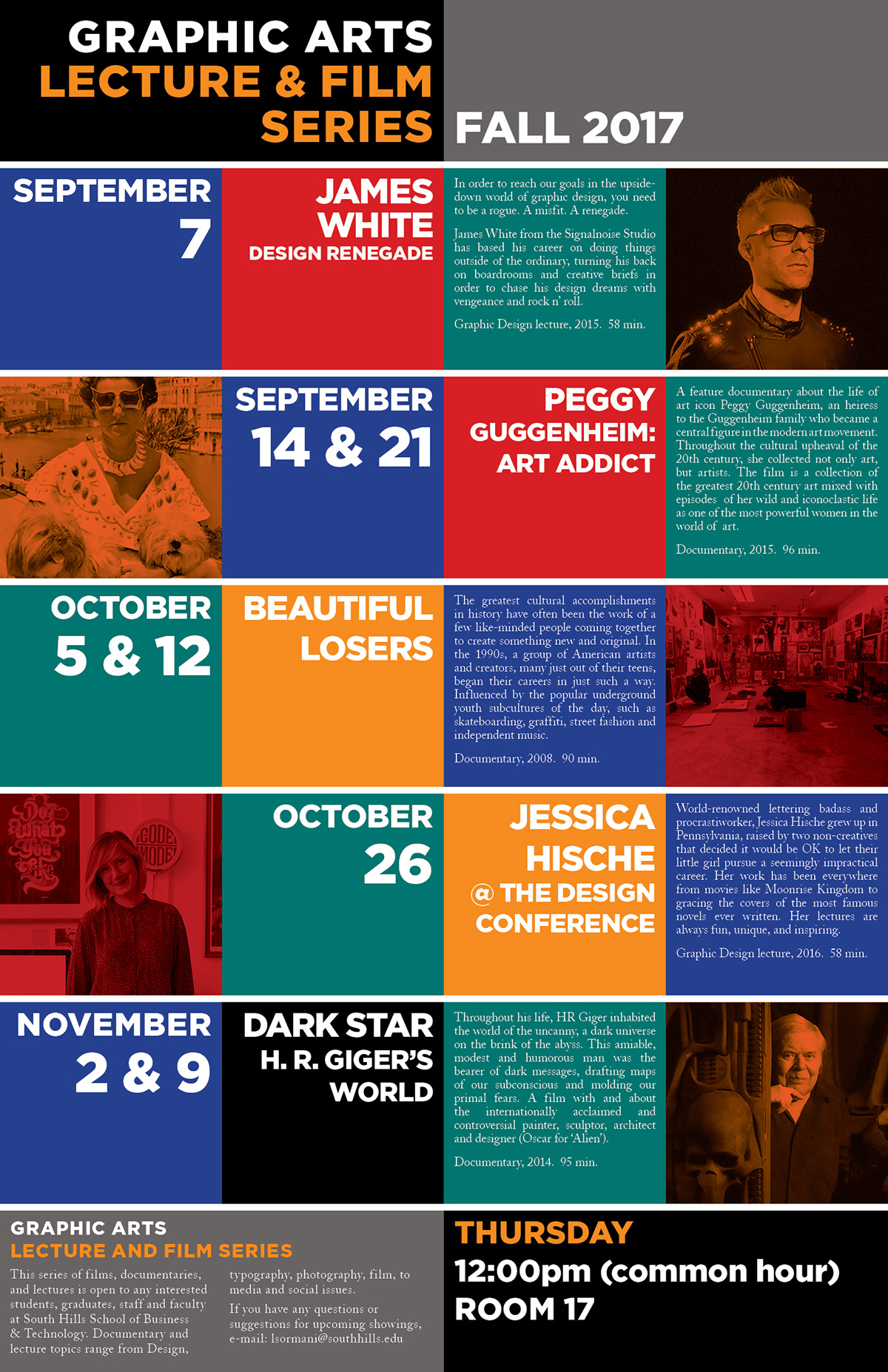 posters Promotion film series lectures graphic design 