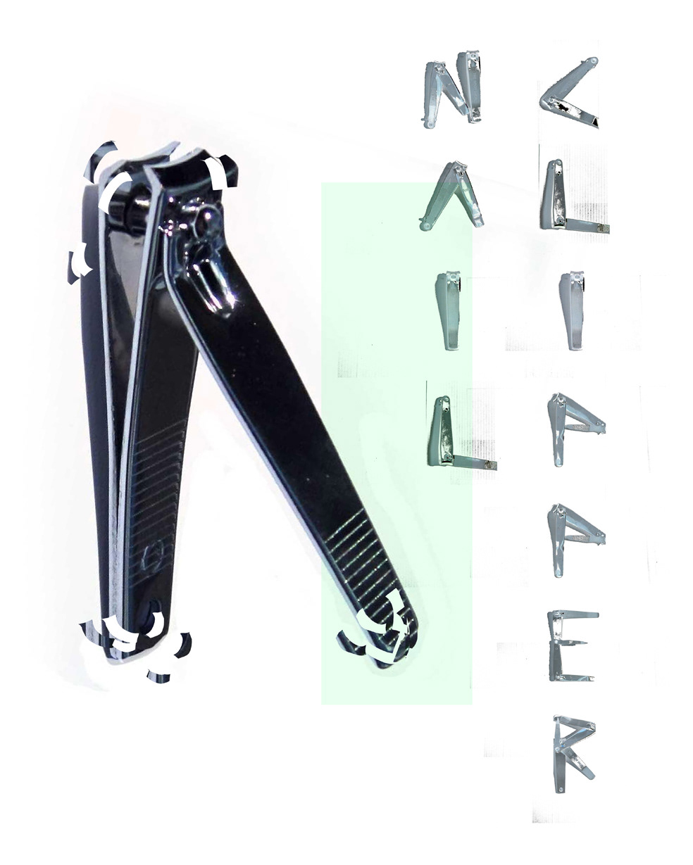 nailclippers nail Clipper clippers nail typography clippers type funny experimental