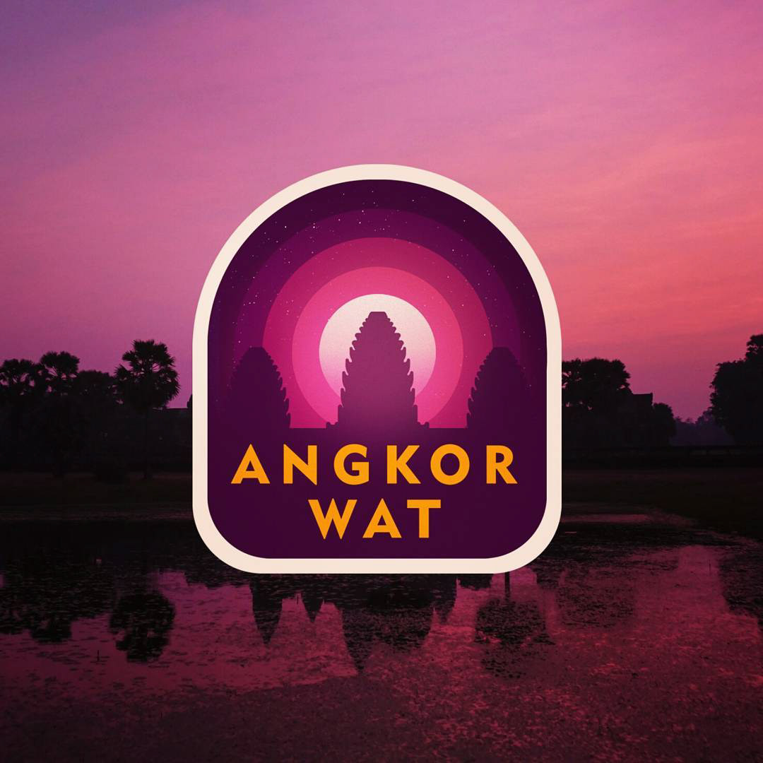 Angkor Wat AR Design Badge design Logo Design snapchat