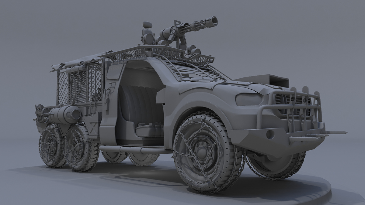 autodesk maya modeling Military Truck Apocalypses  3D